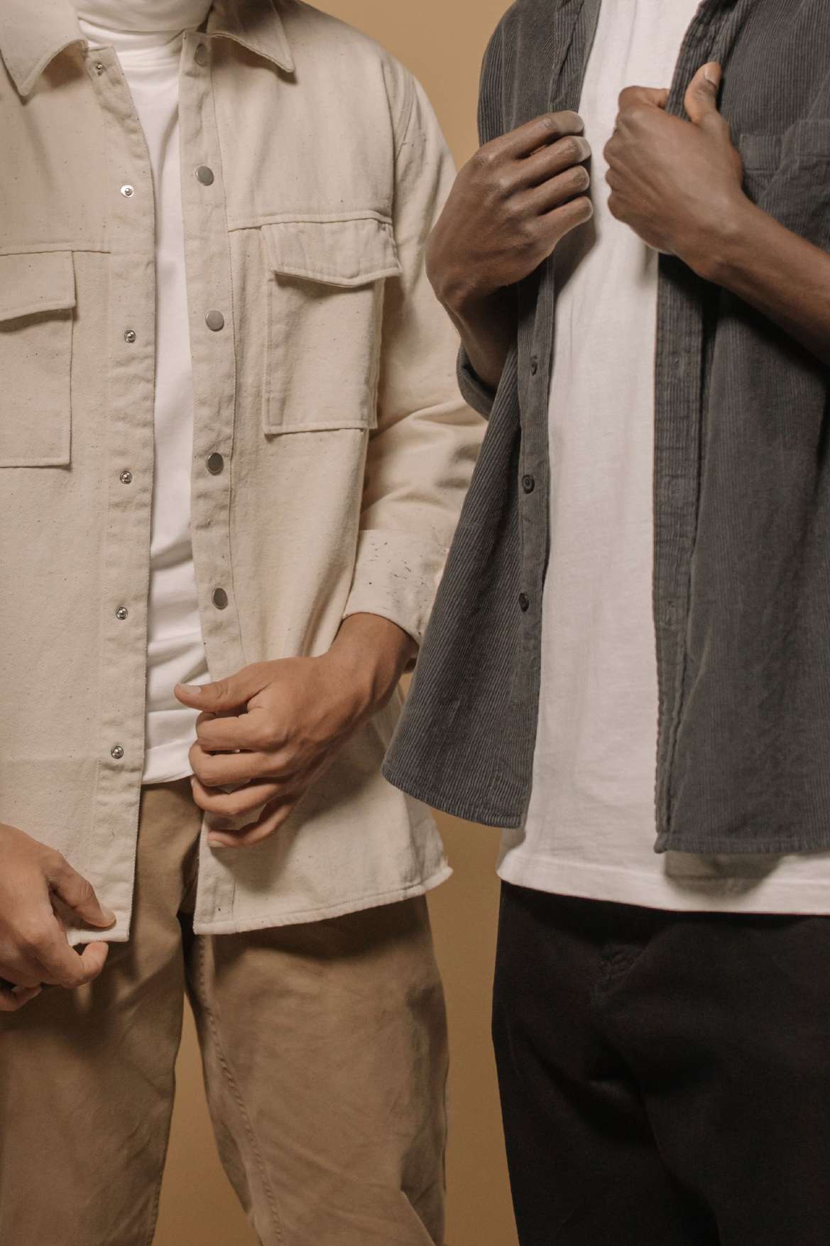Beige Utility Overshirt